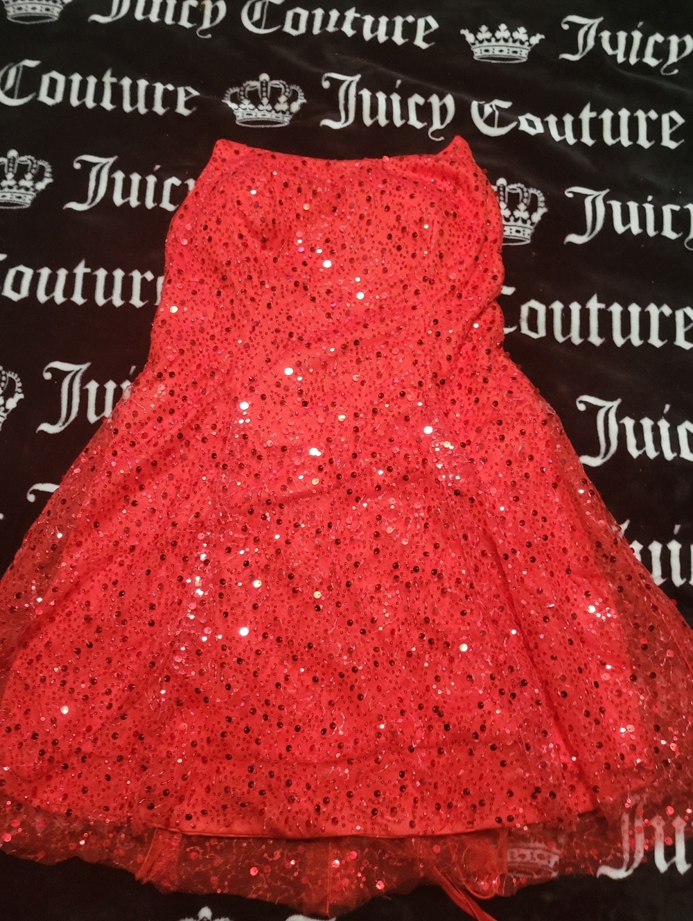 Red Sequin Lace Up Short Cocktail/prom Dress.
